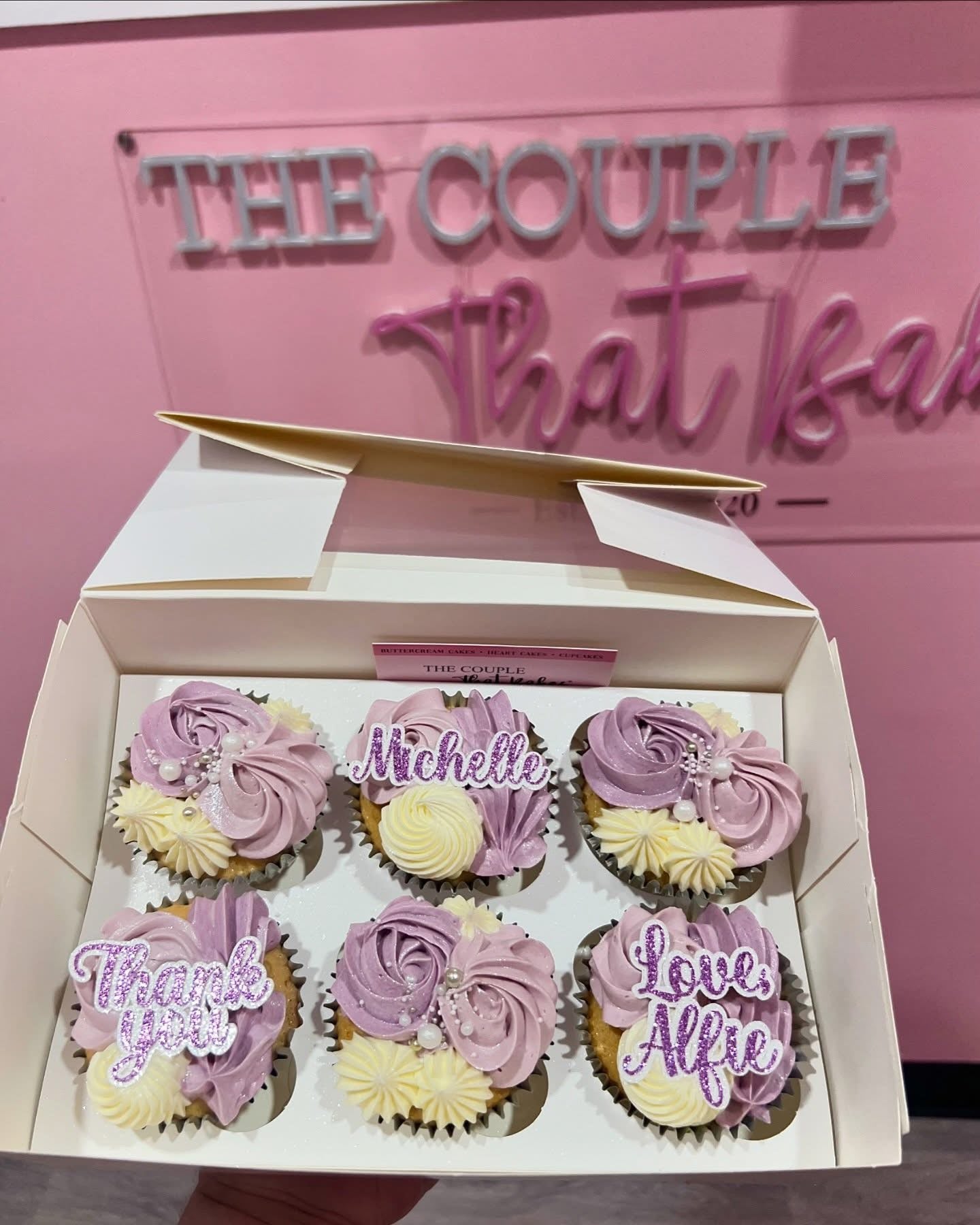 6 Personalised Cupcakes