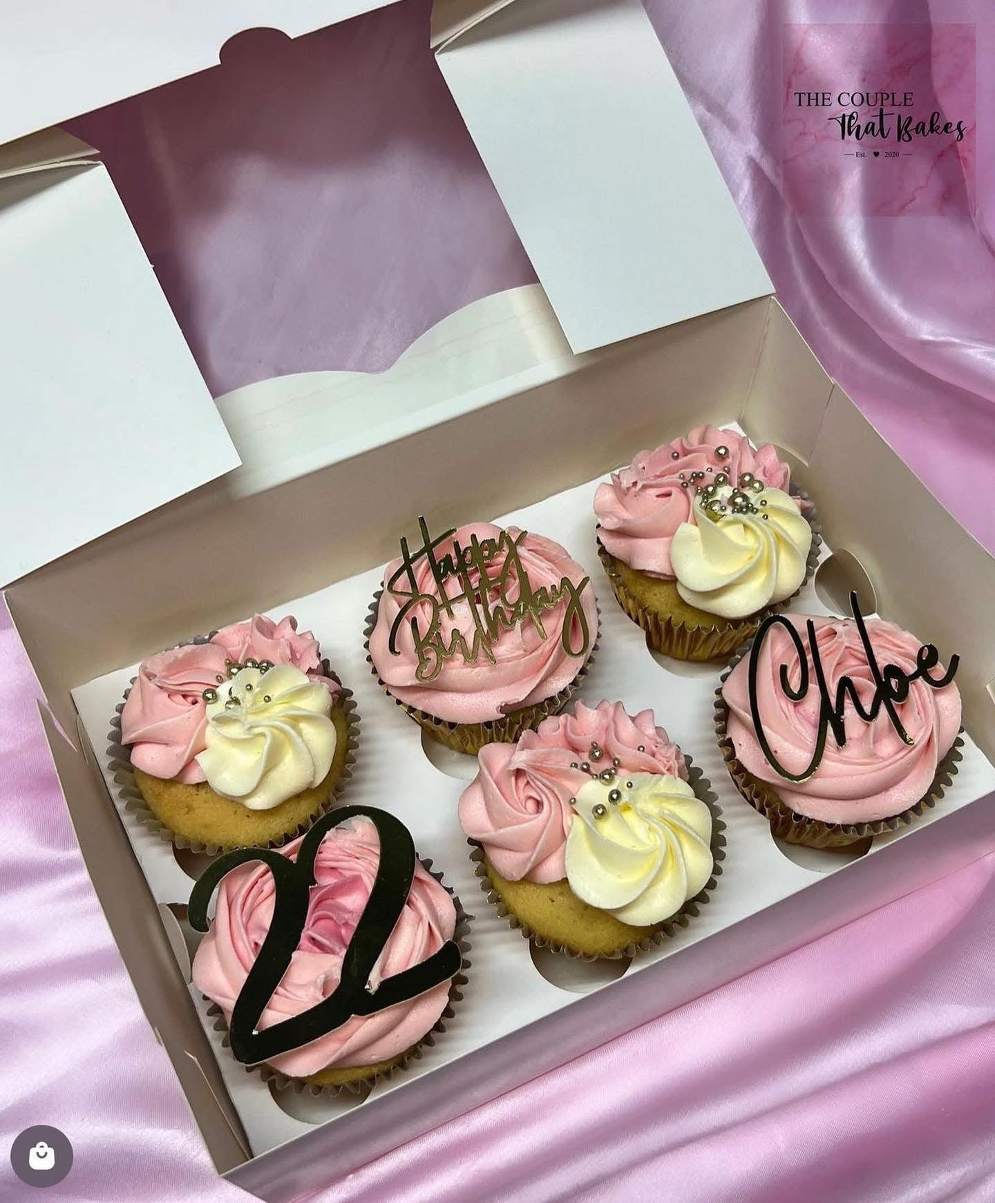 6 Personalised Cupcakes
