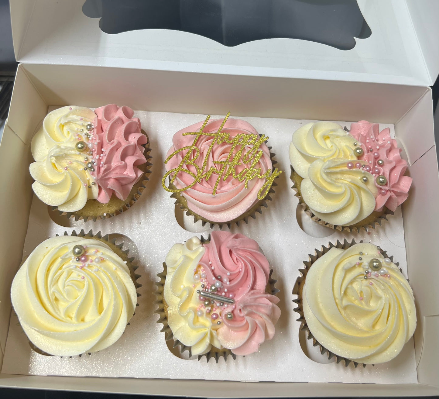 6 Personalised Cupcakes