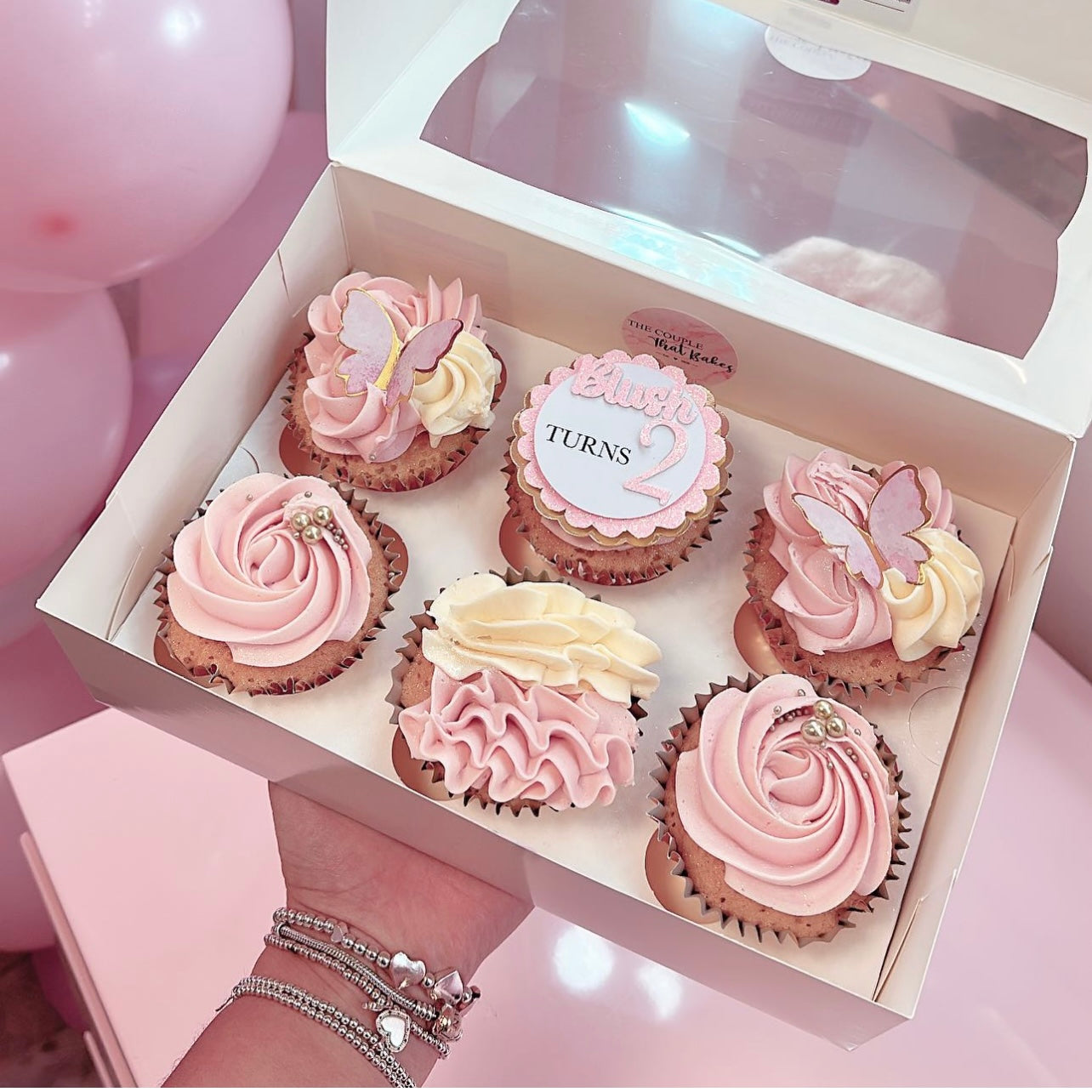 6 Personalised Cupcakes