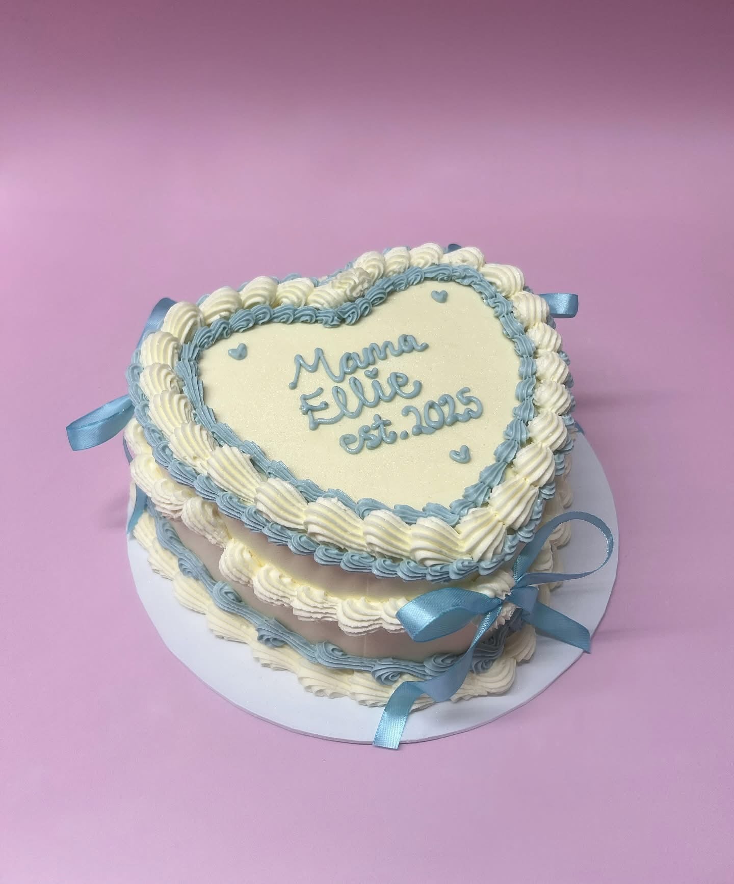 Baby Shower Heart Cake