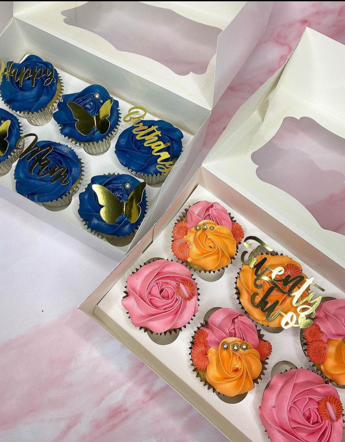 6 Personalised Cupcakes
