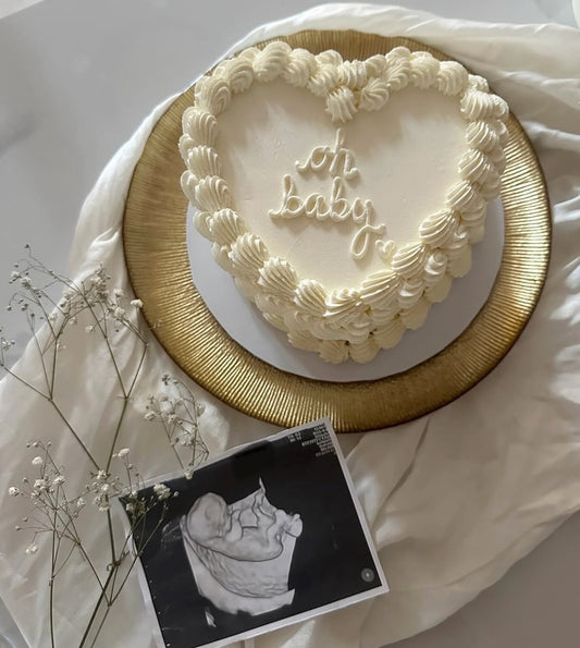 Gender Reveal Heart Cake