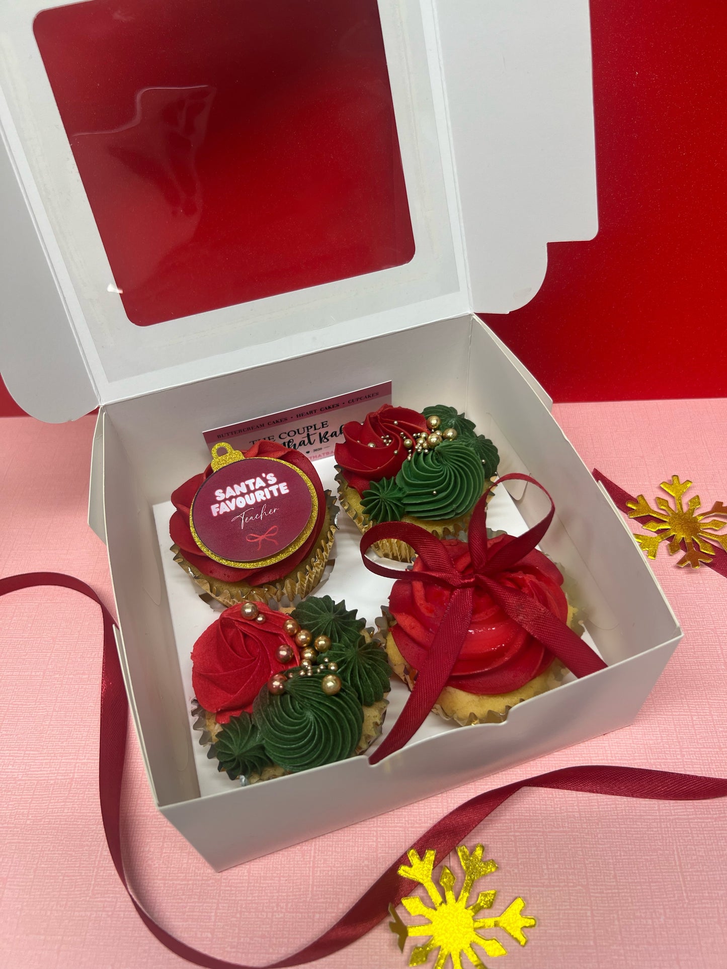 Thank You Christmas Cupcakes