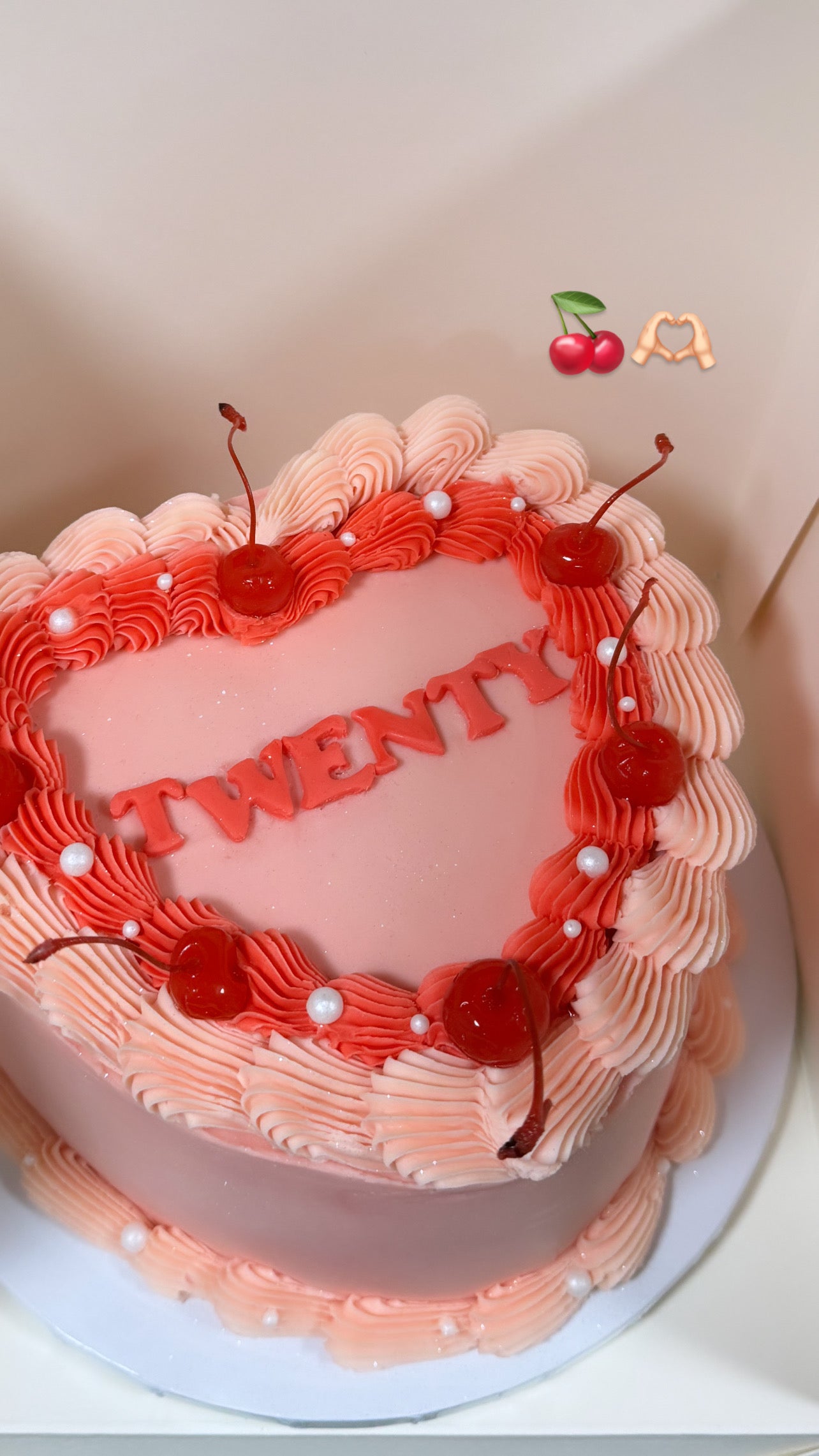 Basic Heart with Fondant Lettering