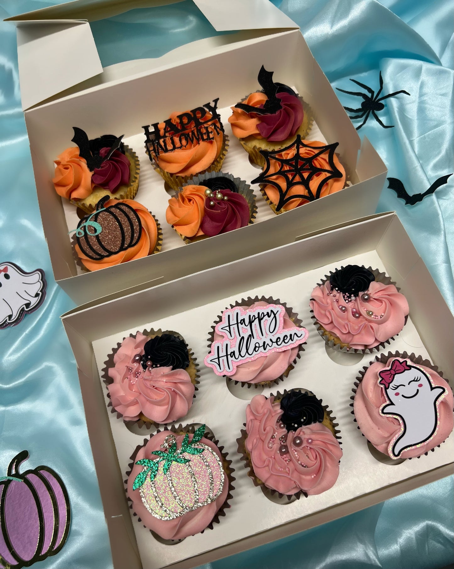 Pink and Pretty Halloween Cupcakes