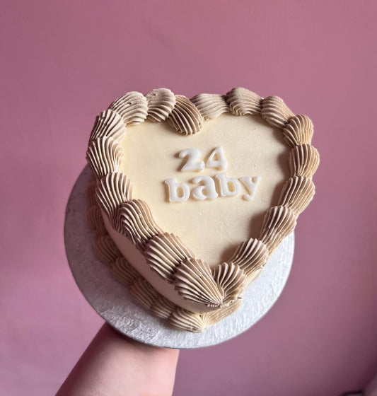 Basic Heart with Fondant Lettering