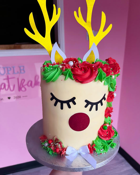 Christmas Cake - Rudolph Inspired